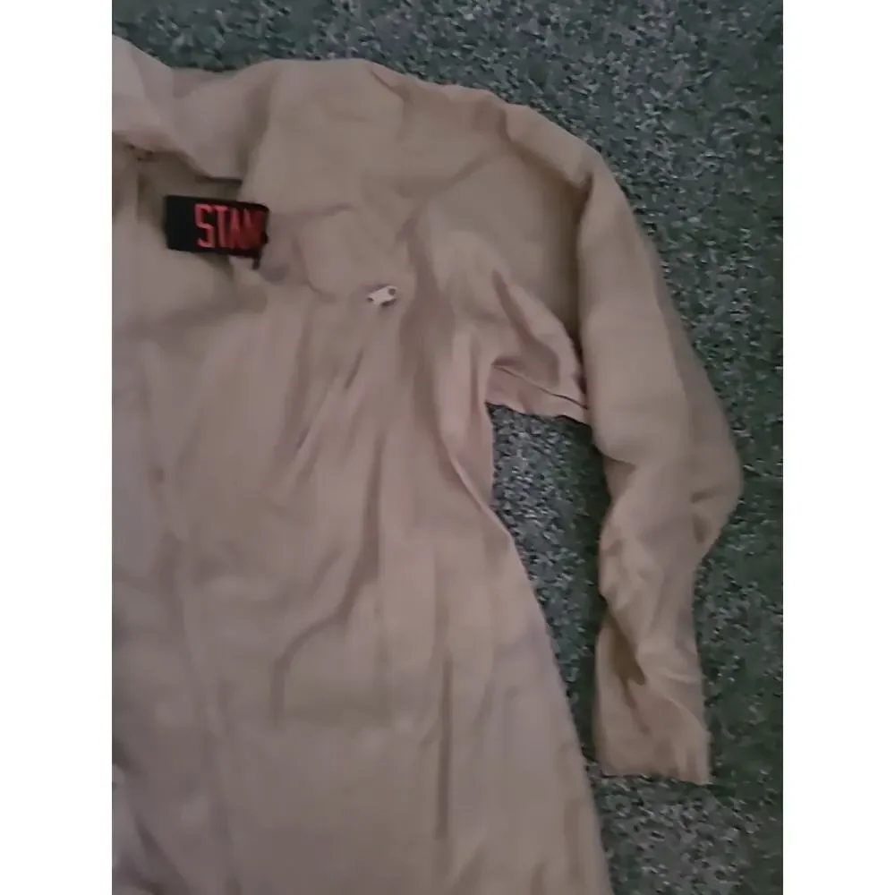 Ghostbusters Stantz Costume Jumpsuit Adult Beige Cosplay Movie Uniform XL - Picture 4 of 9